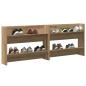 Preview: Schuhschrank 2 stk. 81 x 18 x 60 cm Holzwerkstoff Artisan-Eiche