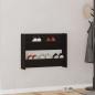 Preview: ARDEBO.de - Schuhschrank 82 x 18 x 60 cm Holzwerkstoff Schwarz Eichen-Optik