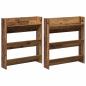 Preview: Schuhschrank 2 stk. 84 x 18 x 90 cm Holzwerkstoff Altholz