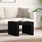 Preview: ARDEBO.de - Couchtisch Schwarz Eichen-Optik 50 x 50 x 35 cm Holzwerkstoff