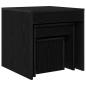 Preview: Couchtisch 3 stk. Schwarz Eichen-Optik 45 x 45 x 45 cm