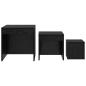 Preview: Couchtisch 3 stk. Schwarz Eichen-Optik 45 x 45 x 45 cm
