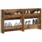 Preview: Schuhschrank 2 stk. 60 x 18 x 60 cm Holzwerkstoff Altholz