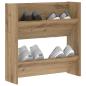 Preview: Schuhschrank 60 x 18 x 60 cm Holzwerkstoff Artisan-Eiche