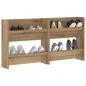 Preview: Schuhschrank 2 stk. 60 x 18 x 60 cm Holzwerkstoff Artisan-Eiche