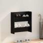 Preview: ARDEBO.de - Schuhschrank 60 x 18 x 60 cm Holzwerkstoff Schwarz Eichen-Optik