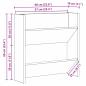 Preview: Schuhschrank 60 x 18 x 60 cm Holzwerkstoff Schwarz Eichen-Optik