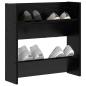 Preview: Schuhschrank 60 x 18 x 60 cm Holzwerkstoff Schwarz Eichen-Optik