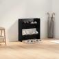 Preview: Schuhschrank 60 x 18 x 60 cm Holzwerkstoff Schwarz Eichen-Optik