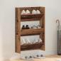 Preview: ARDEBO.de - Schuhschrank 60 x 18 x 90 cm Holzwerkstoff Altholz