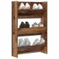Preview: Schuhschrank 60 x 18 x 90 cm Holzwerkstoff Altholz