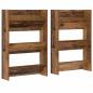 Preview: Schuhschrank 2 stk. 60 x 18 x 90 cm Holzwerkstoff Altholz