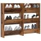Preview: Schuhschrank 2 stk. 60 x 18 x 90 cm Holzwerkstoff Altholz