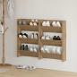 Preview: ARDEBO.de - Schuhschrank 2 stk. 60 x 18 x 90 cm Holzwerkstoff Artisan-Eiche
