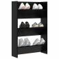 Preview: Schuhschrank 60 x 18 x 90 cm Holzwerkstoff Schwarz Eichen-Optik