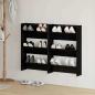 Preview: ARDEBO.de - Schuhschrank 2 stk. 60 x 18 x 90 cm Holzwerkstoff