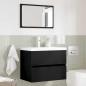 Preview: Badezimmermöbel-Set 2 stk. Schwarz Eichen-Optik 57 x 37 x 45 cm