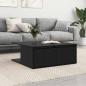 Preview: ARDEBO.de - Couchtisch Schwarz Eichen-Optik 80 x 80 x 31 cm Holzwerkstoff