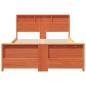 Preview: Bettrahmen Wachsbraun 140 x 190 cm Massives Kiefernholz