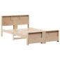 Preview: Bettrahmen mit Regal Braun 135 x 190 cm Massives Kiefernholz