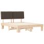 Preview: Bettgestell mit gepolstertem Kopfteil Taupe 160 x 200 cm