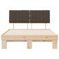 Preview: Bettgestell mit gepolstertem Kopfteil Taupe 140 x 190 cm