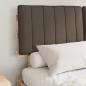 Preview: Bettgestell mit gepolstertem Kopfteil Taupe 135 x 190 cm