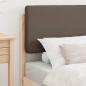 Preview: Bettgestell mit gepolstertem Kopfteil Taupe 75 x 190 cm