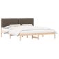 Preview: Bettgestell mit gepolstertem Kopfteil Taupe 180 x 200 cm