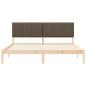 Preview: Bettgestell mit gepolstertem Kopfteil Taupe 180 x 200 cm