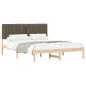 Preview: Bettgestell mit gepolstertem Kopfteil Taupe 150 x 200 cm