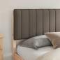 Preview: Bettgestell mit gepolstertem Kopfteil Taupe 150 x 200 cm