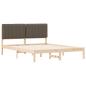 Preview: Bettgestell mit gepolstertem Kopfteil Taupe 150 x 200 cm