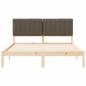 Preview: Bettgestell mit gepolstertem Kopfteil Taupe 150 x 200 cm