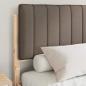 Preview: Bettgestell mit gepolstertem Kopfteil Taupe 140 x 190 cm
