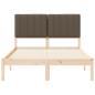 Preview: Bettgestell mit gepolstertem Kopfteil Taupe 120 x 190 cm