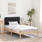 Preview: ARDEBO.de - Bettgestell mit gepolstertem Kopfteil Schwarz 100 x 200 cm