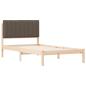 Preview: Bettgestell mit gepolstertem Kopfteil Taupe 100 x 200 cm