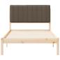 Preview: Bettgestell mit gepolstertem Kopfteil Taupe 100 x 200 cm