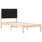 Preview: Bettgestell mit gepolstertem Kopfteil Schwarz 80 x 200 cm