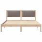Preview: Bettgestell mit gepolstertem Kopfteil Taupe 150 x 200 cm