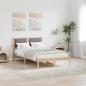 Preview: ARDEBO.de - Bettgestell mit gepolstertem Kopfteil Taupe 120 x 200 cm