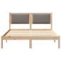 Preview: Bettgestell mit gepolstertem Kopfteil Taupe 135 x 190 cm