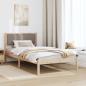 Preview: Bettgestell mit gepolstertem Kopfteil Taupe 100 x 200 cm