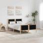 Preview: ARDEBO.de - Bettrahmen Schwarz 120 x 200 cm Massives Kiefernholz