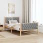Preview: Bettrahmen Hellgrau 100 x 200 cm Massives Kiefernholz