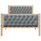 Preview: Bettrahmen Hellgrau 100 x 200 cm Massives Kiefernholz