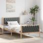 Preview: ARDEBO.de - Bettrahmen Dunkelgrau 100 x 200 cm Massives Kiefernholz