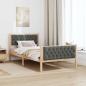 Preview: Bettrahmen Dunkelgrau 100 x 200 cm Massives Kiefernholz