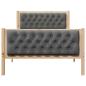 Preview: Bettrahmen Dunkelgrau 100 x 200 cm Massives Kiefernholz